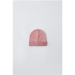 KNIT HAT WITH BOW