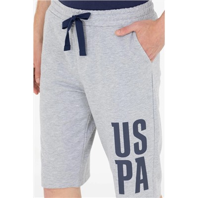 Erkek Gri Melanj Örme Şort