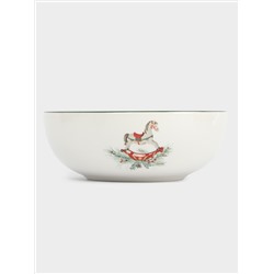 Салатник, 16х6 см, 750 мл, керамика D, зеленый, Лошадка и елка, Festival