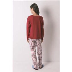Pijama largo algodón Mickey rojo