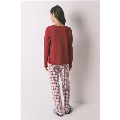 Pijama largo algodón Mickey rojo
