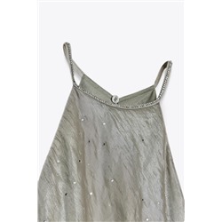 SHINY HALTER MIDI DRESS
