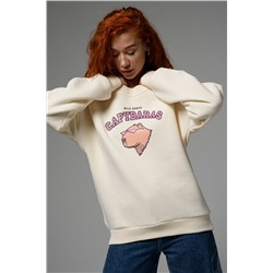 8526 Женский свитшот оверсайз