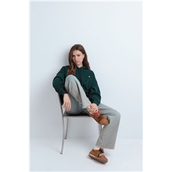 Sudadera capucha felpa verde