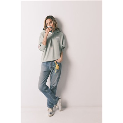 Sudadera capucha felpa algodón verde