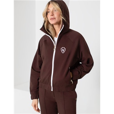 Худи на молнии из петельчатого футера двухнитки с эластаном без начеса