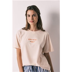 Camiseta manga corta 100% algodón naranja