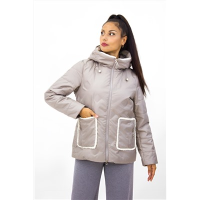 Модная куртка с меховой отделкой Тренд, арт. 926 демисезон.