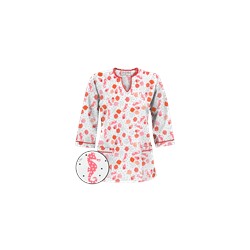 UA Day At The Beach Black Print Scrub Top