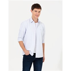 Açık Mavi Slim Fit Uzun Kollu Gömlek