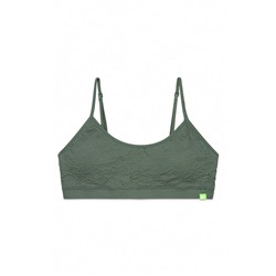 Sujetador top Seamless kaki floral