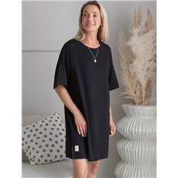 Платье из премиального хлопка с вышивкой на рукаве