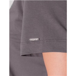 Нарядная футболка с принтом пайетками из премиального хлопка с эластаном