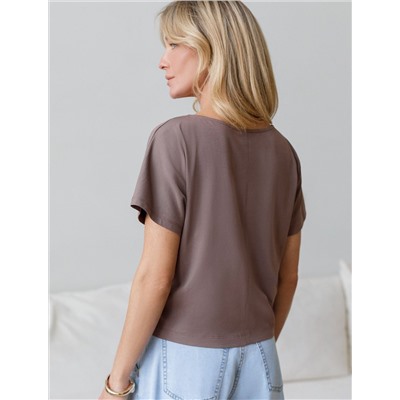 Нарядная футболка с принтом пайетками