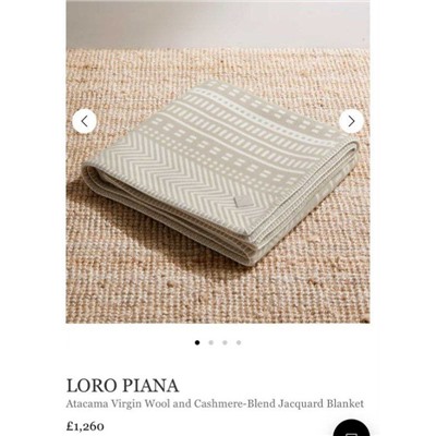 Теплый плед /покрывало из смесовой шерсти   Lor*o Pian*a