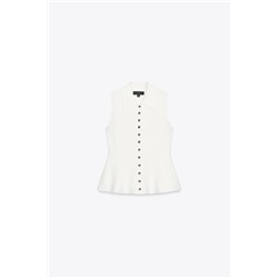 PEPLUM KNIT VEST TO