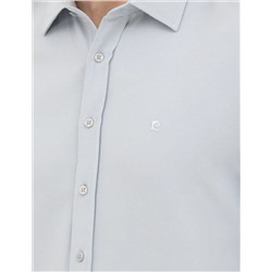 Gri Slim Fit Uzun Kollu Gömlek