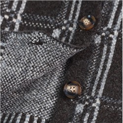 Женский короткий вязаный кардиган на пуговицах с круглым вырезом  ЗАР*А