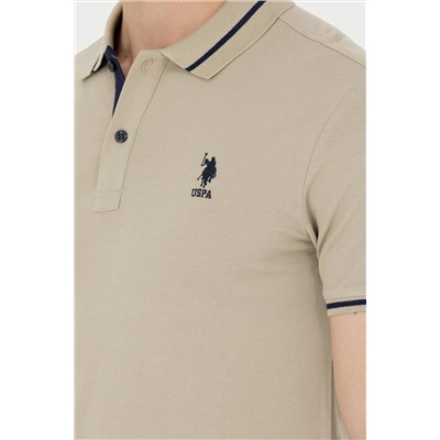 Erkek Haki Basic Polo Yaka Tişört