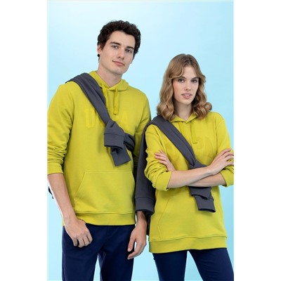 Fıstık Kapüşonlu Basic Sweatshirt (Unisex)