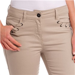 Damen Slim-Jeans mit Zierbändern