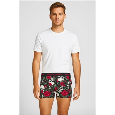 Jack & Jones J&J Jachenry Scull Karışık Renk 3'lü Kırmızı mix Siyah Boxer Paketi