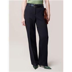 Прямые брюки из супер-плотной эластичной поливискозы