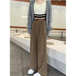 Женские свободные брюки из микровельвета АЙСИК*Л