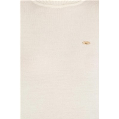 Kadın Krem Balıkçı Yaka Kazak