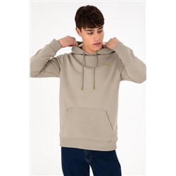 Erkek Açık Haki Basic Sweatshirt