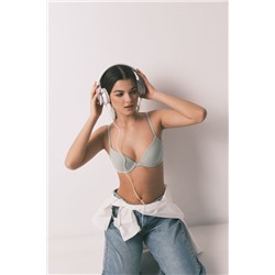 Sujetador push up algodón verde