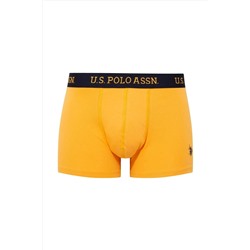 U.S. Polo Assn. - Erkek Sarı - Baskılı- Lacivert 3 Lü Boxer