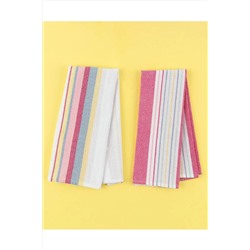 Madame Coco Jeanne 2’li Kurulama Bezi - Beyaz/pembe - 40x60 Cm 1KHVLU1977-8682116712705