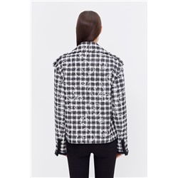 Chaqueta de lana Blanco y negro