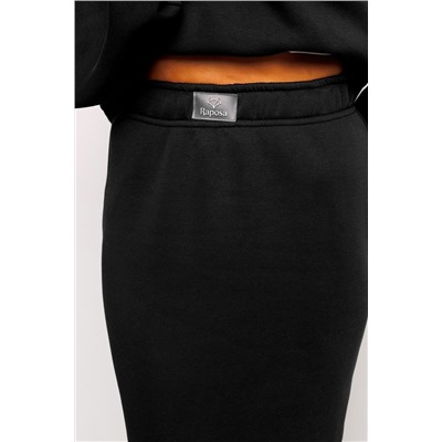 Юбка длинная макси с разрезом 388BLK