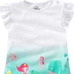 Mädchen T-Shirt mit Zipfelsaum
