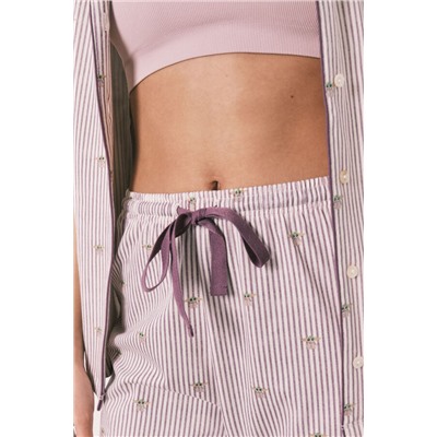 Pijama camisero algodón rayas Grogu