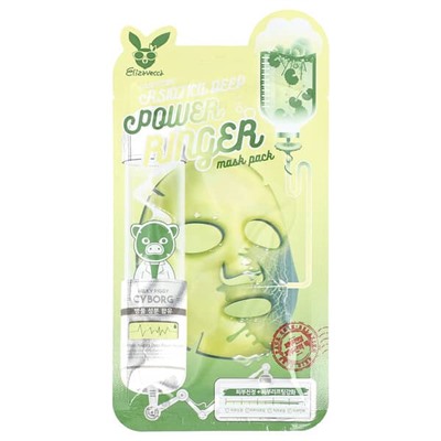 Elizavecca, Centella Asiatica Deep Power Ringer Beauty Mask Pack, 1 Sheet, 0.78 fl oz (23 ml)  Тканевая маска для лица с экстрактом центеллы