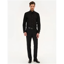 Siyah Slim Fit Smokin Gömlek