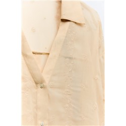 SEMI-SHEER EMBROIDERED SHIRT