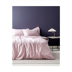 Madame Coco Elicia King Size Çizgili Saten Nevresim Takımı - Açık Mürdüm NDS-03-8682116282703
