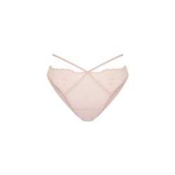 Braga brasileña encaje lurex nude