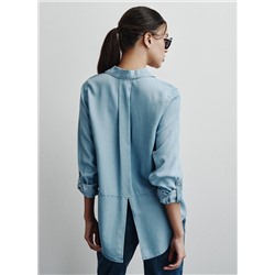 SPLIT BACK BUTTON FRONT WITH ROLL TAB