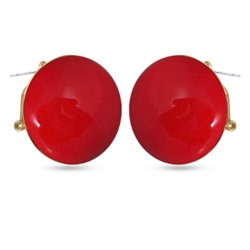 Серьги 3см Геометрия (эмаль алая; покрытие золото), Есть комплект