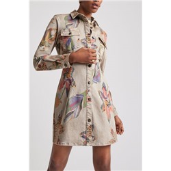Vestido camisero camoflower