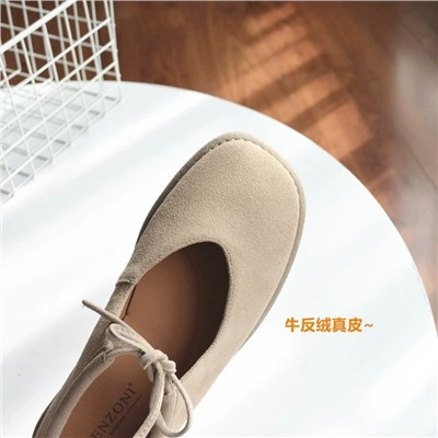 Женские замшевые балетки с завязками, экспорт в Россию  3 цвета