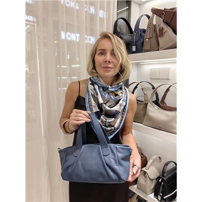 Сумка жен. натуральная кожа арт 8211  Размер: 29*10*17 см Синий