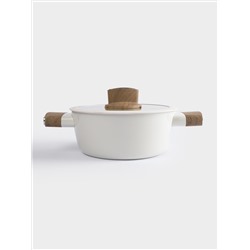 Кастрюля, 20 см, 2,2 л, с крышкой, с покрытием, алюминий, молочная, Palisander