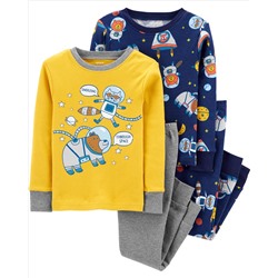 Carter's | Toddler 4-Piece 100% Snug Fit Cotton PJs