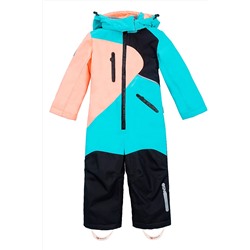 Комбинезон 8з2821 бирюзовый/персиковый неон #289085